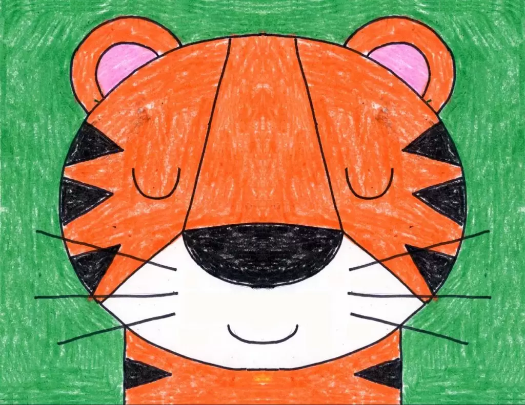 How to Draw a Roaring Tiger Face - YouTube