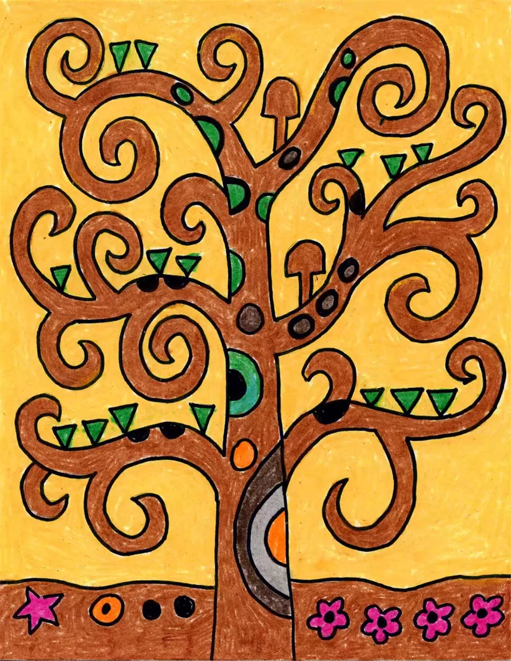 Easy How to Draw the Tree of Life Tutorial and Tree of Life Coloring Page