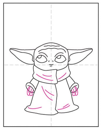 Draw Baby Yoda In Space Art Projects For Kids