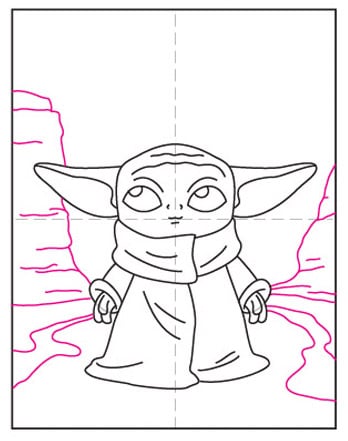 Draw Baby Yoda In Space Art Projects For Kids