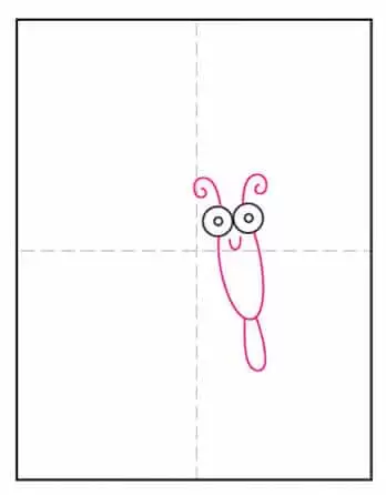 Easy How to Draw Cartoon Bugs Tutorial and Coloring Page