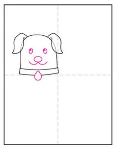 Easy How to Draw a Dog Tutorial Video and Dog Coloring Page