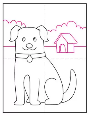 How to Draw a Dog {Easy Tutorial} | Dog drawing simple, Dog drawing for kids,  Cartoon dog drawing