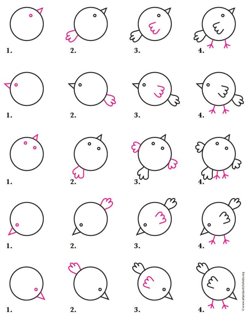 how to draw something easy step by step