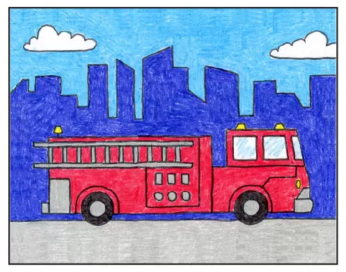 Fire Truck Drawing Images - Free Download on Freepik