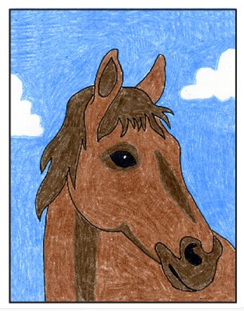 How To Draw A Horse Head Art Projects For Kids
