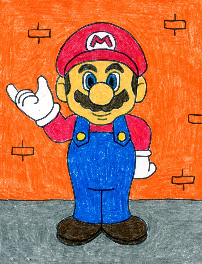 how to draw nintendo characters step by step