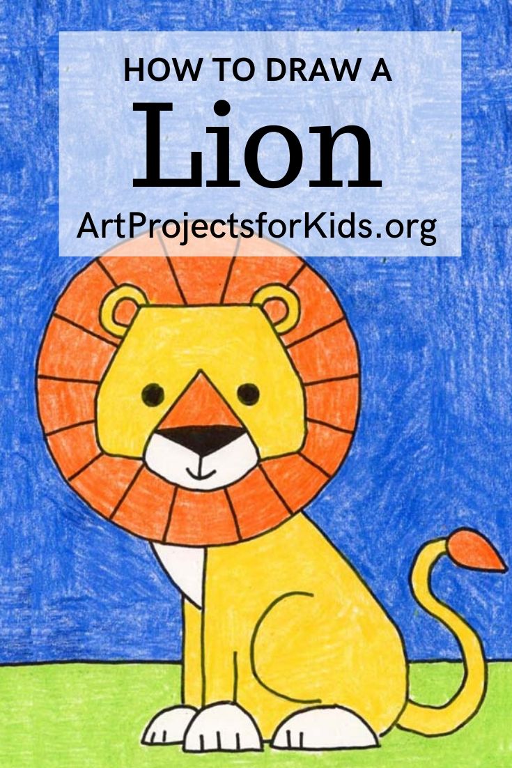 How to Draw a Lion Easy Tutorial and Lion Coloring Page