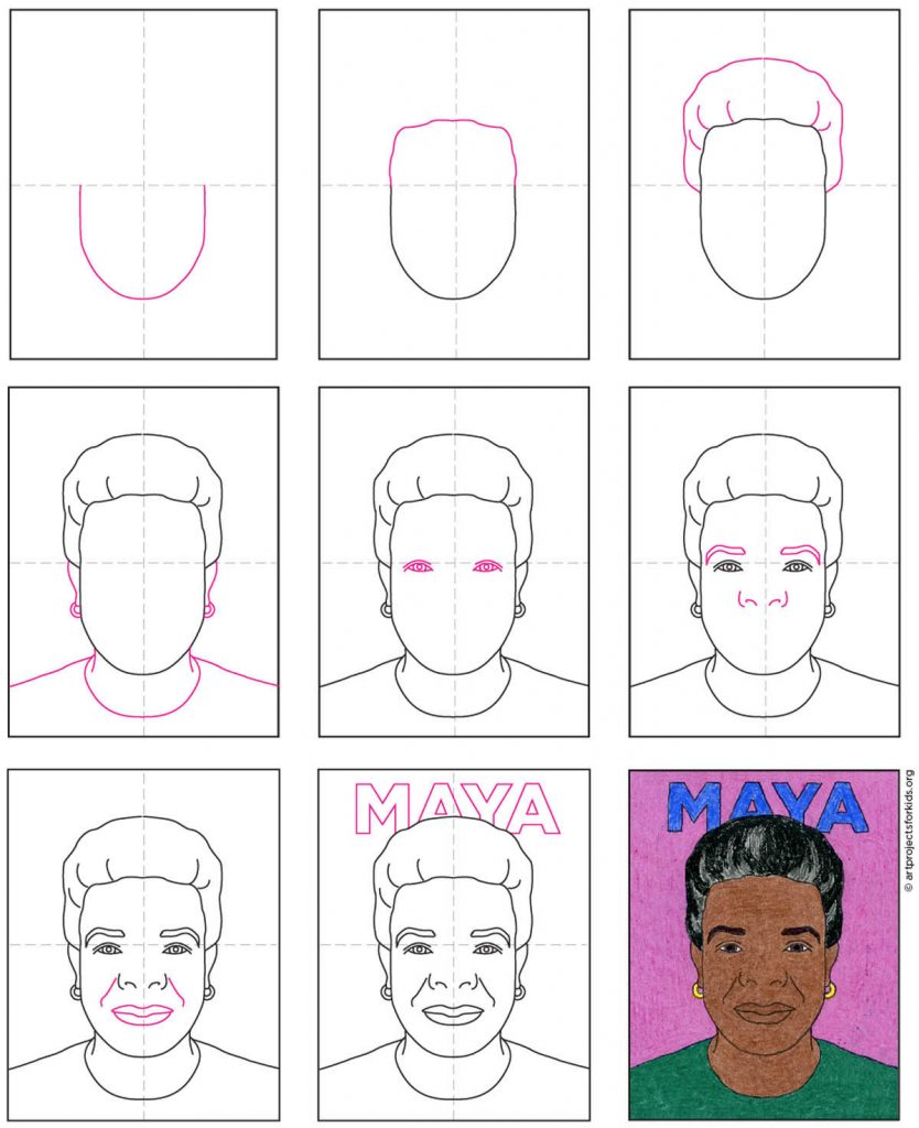 Remarkable Women: Draw Maya Angelou Â· Art Projects for Kids