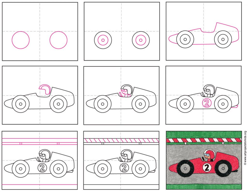 Draw a Race Car | Art Projects for Kids