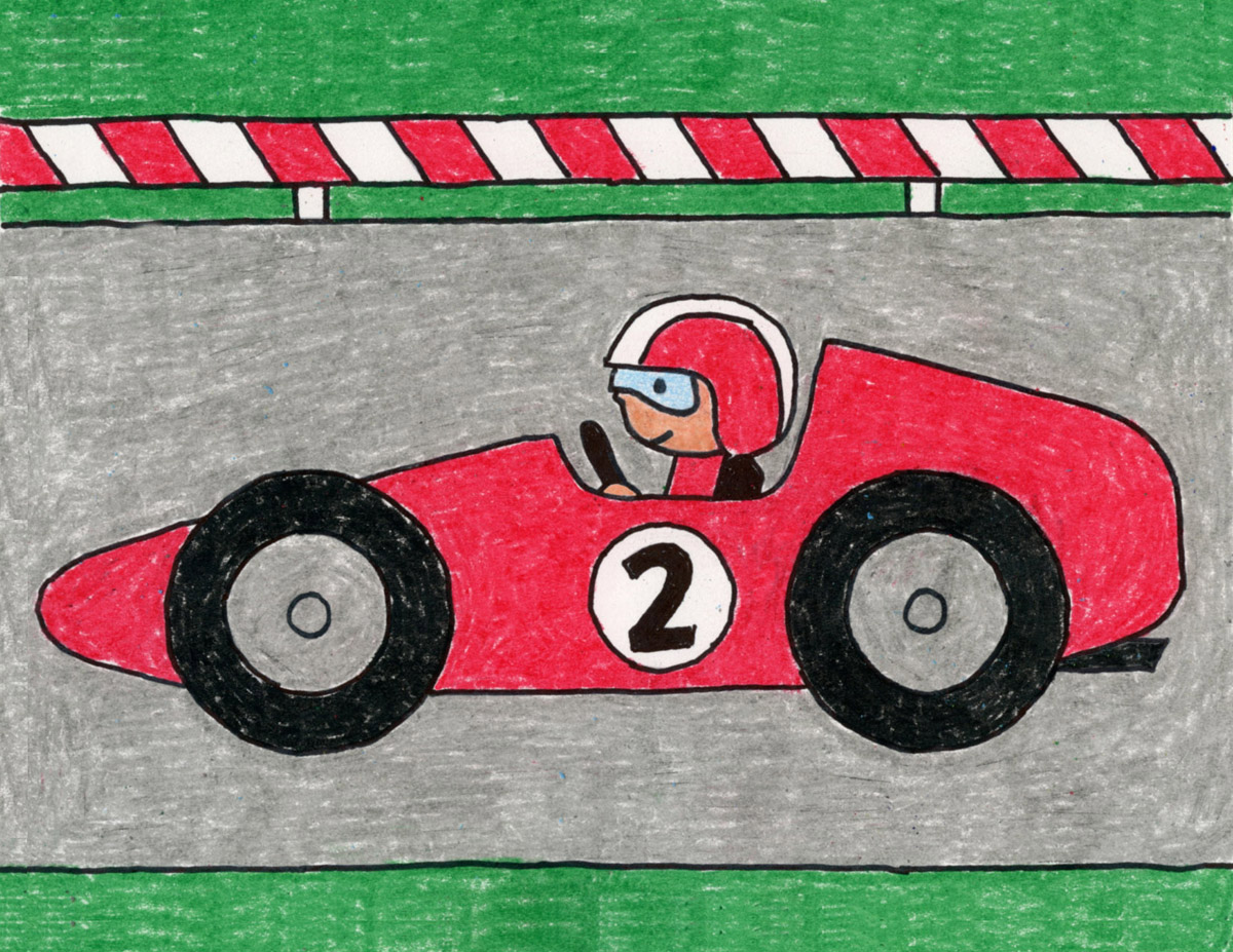 Draw a Race Car Art Projects for Kids