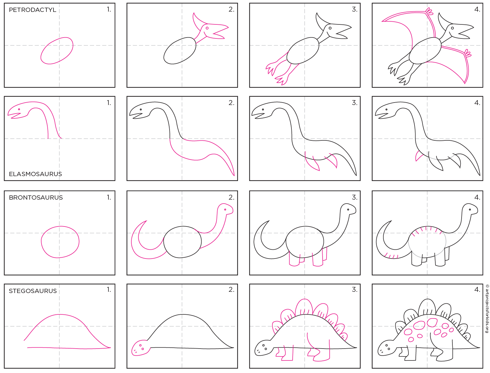 How To Draw A Dinosaur Step By Step Drawing Tutorial
