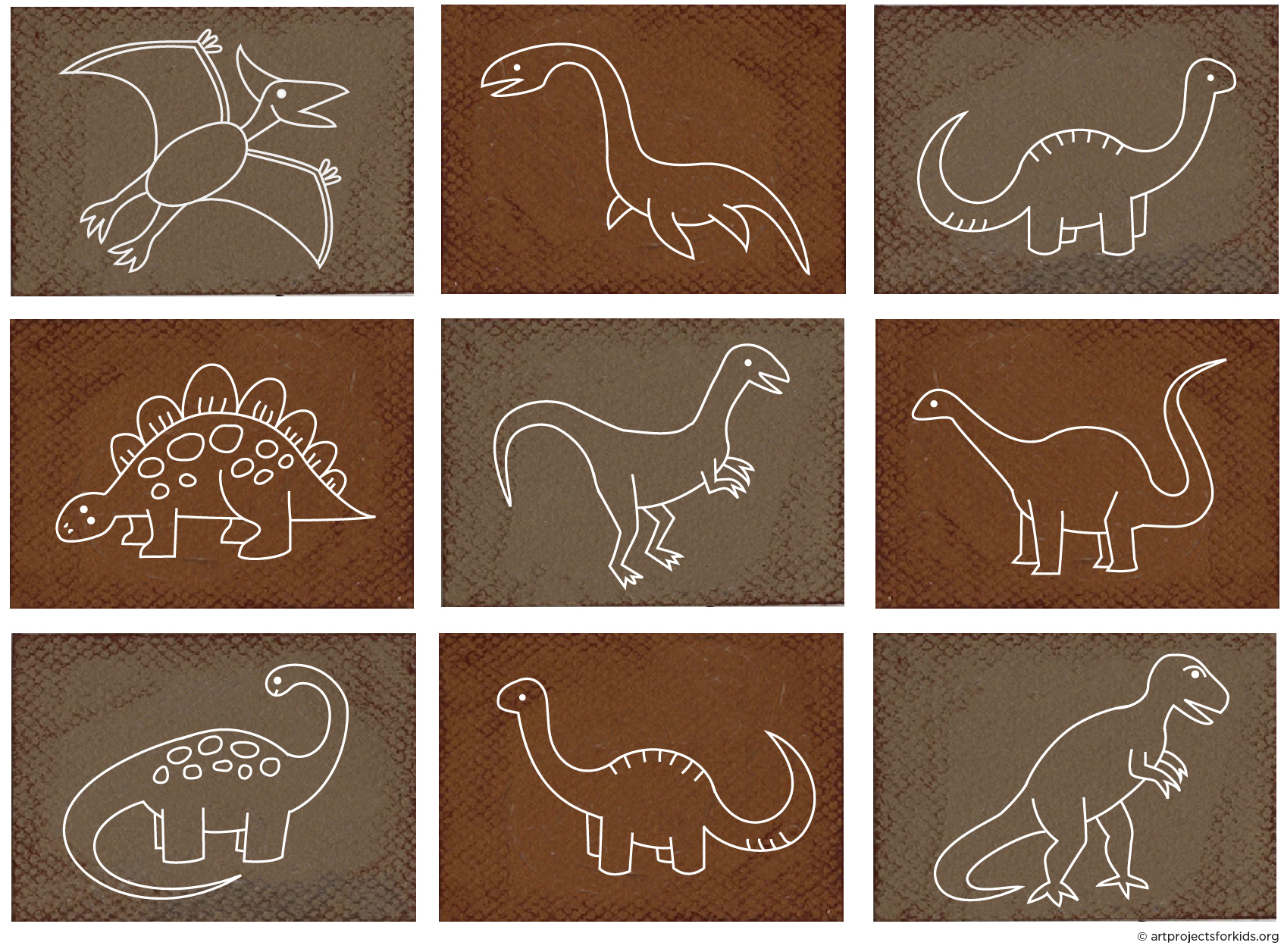 How To Draw A Dinosaur For Kids Draw Spaces