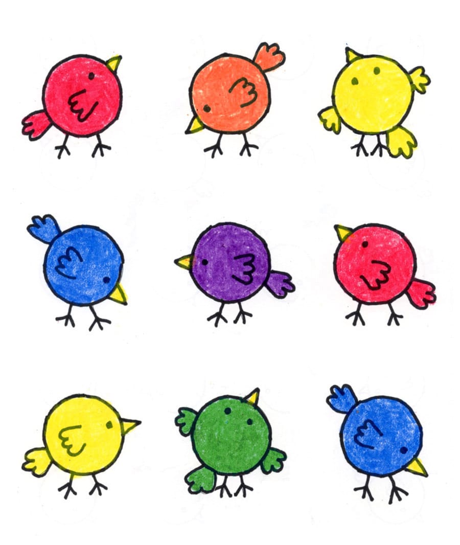 Easy Drawings With Colour For Kids - bmp-simply