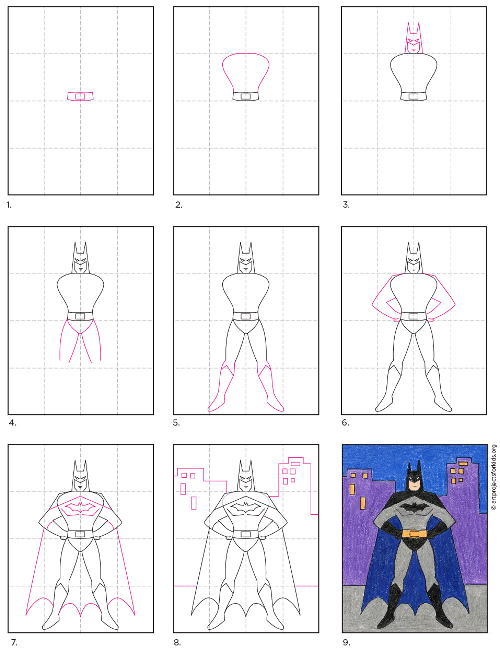 Batman Drawing Tutorial | Free Download On ClipArtMag