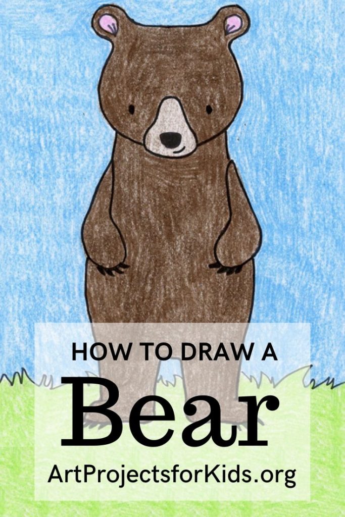 How to Draw a Standing Bear · Art Projects for Kids