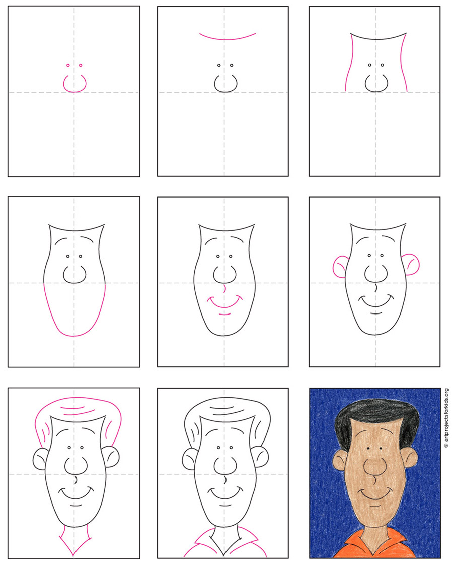 How to Draw a Cartoon Face · Art Projects for Kids