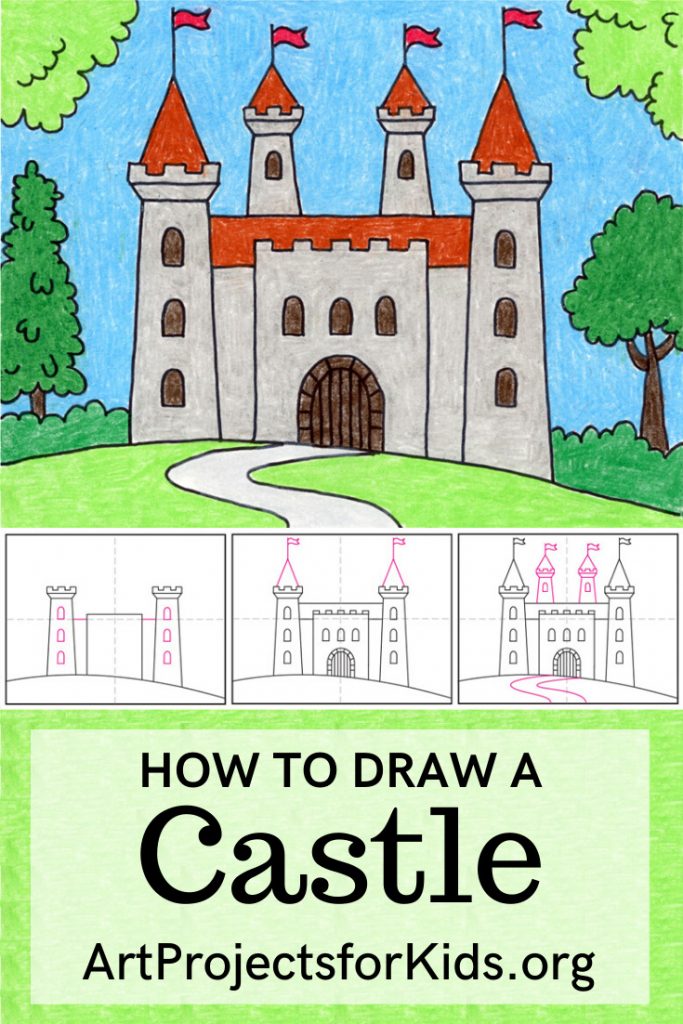 Draw a Castle on a Hill · Art Projects for Kids