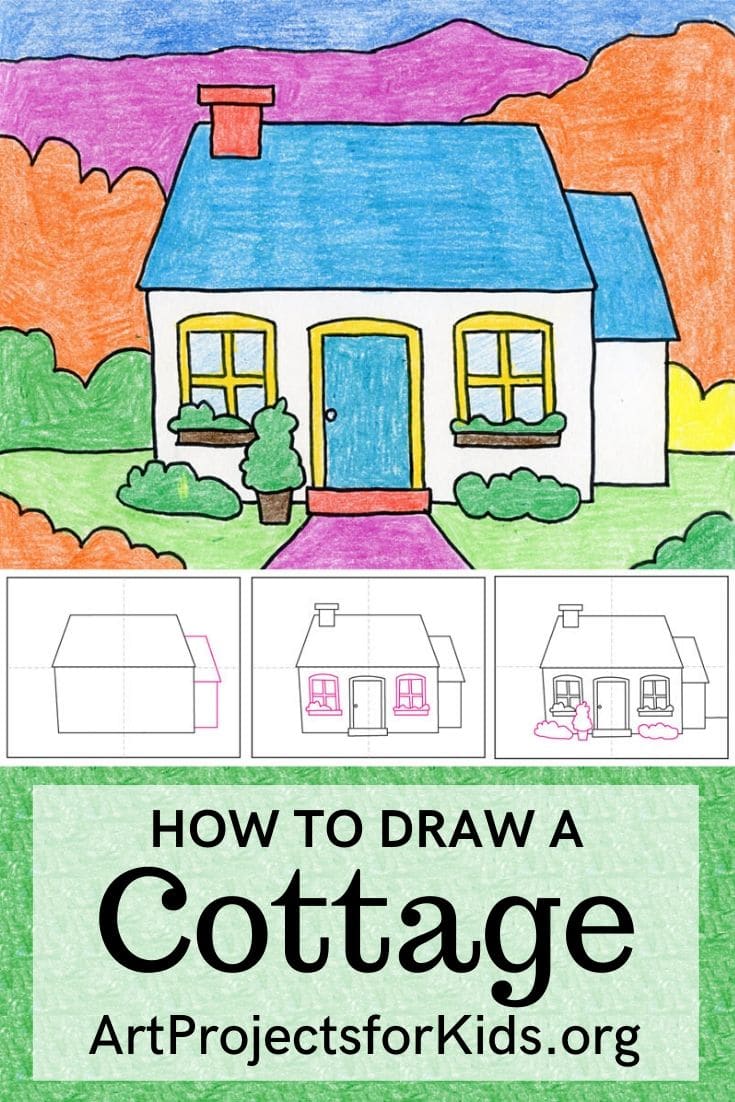 How to Draw a Cottage · Art Projects for Kids
