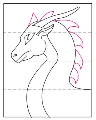 How to Draw a Dragon Head - An Easy Dragon Head Sketch