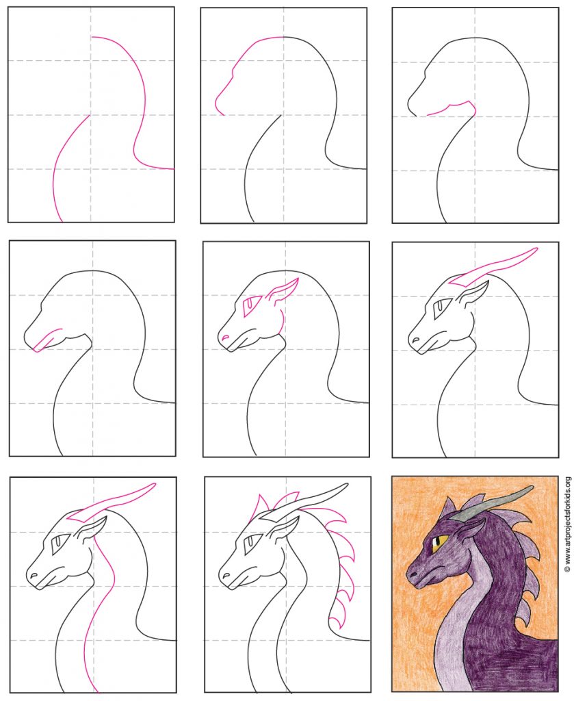Featured image of post View 22 How To Draw A Dragon Head Easy For Kids