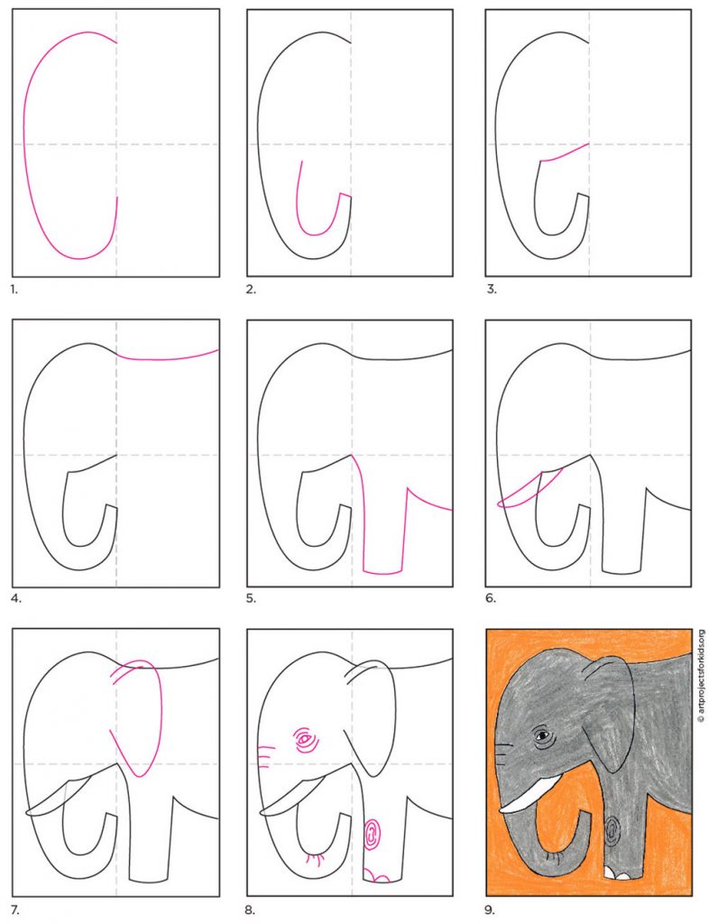 Featured image of post How To Draw An Elephant For Kids Easy - Today i am drawing learning for kids how to draw cute elephant from 8 number step by step doodle art on paper for kids like.