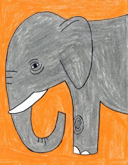 Easy How to Draw an Elephant for Kids Tutorial Video