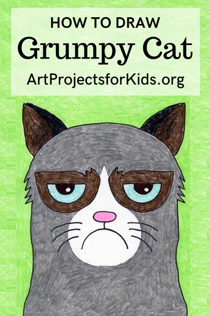 How to Draw Grumpy Cat | Grumpy Cat Coloring Page