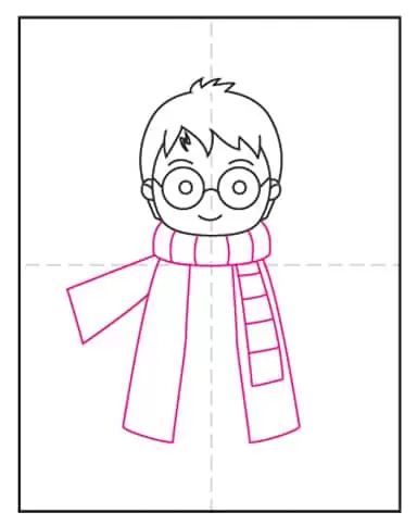 Easy How to Draw Harry Potter Tutorial and Harry Coloring Page