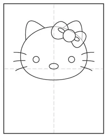 hello kitty face coloring page