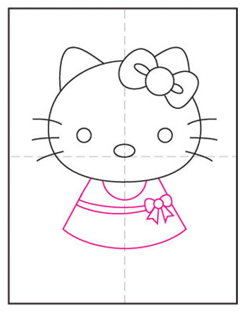 hello kitty bow outline