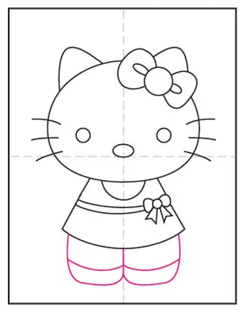 Easy How to Draw Hello Kitty Tutorial Video and Hello Kitty Coloring Page, by JINZZY - OnDemand Interaction with Live Characters