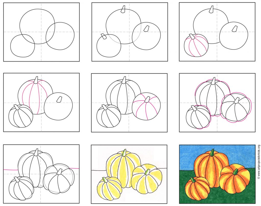 How to Draw Pumpkins · Art Projects for Kids