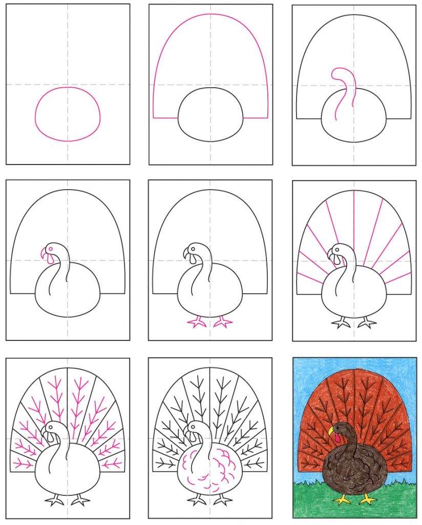 How To Draw A Turkey · Art Projects For Kids