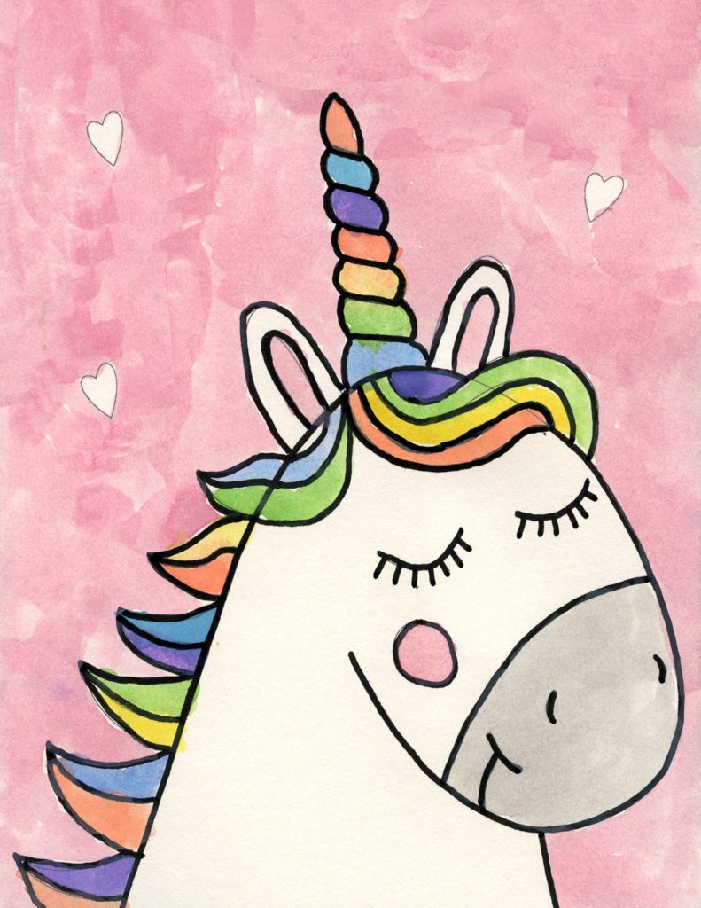 stick unicorn drawing