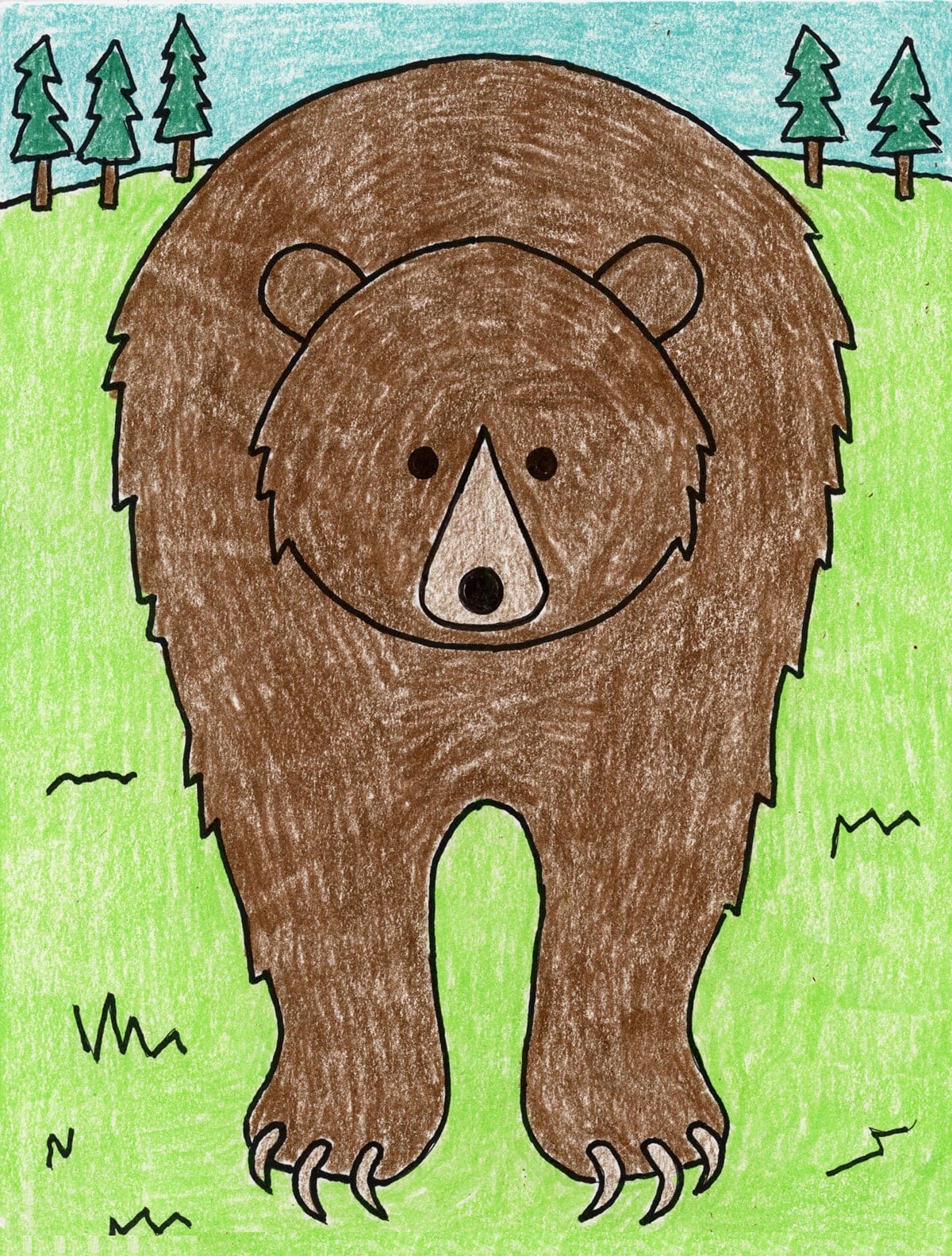 How to Draw a Grizzly Bear: Easy Step-by-Step Art Lesson