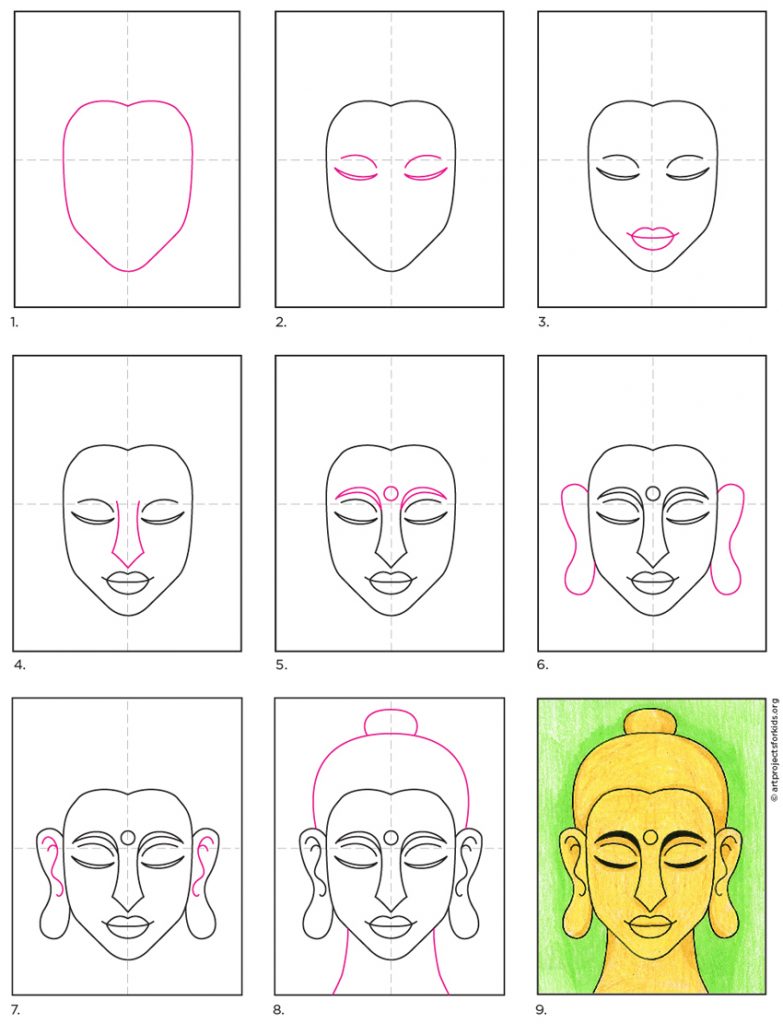 Easy How to Draw Buddha Tutorial · Art Projects for Kids