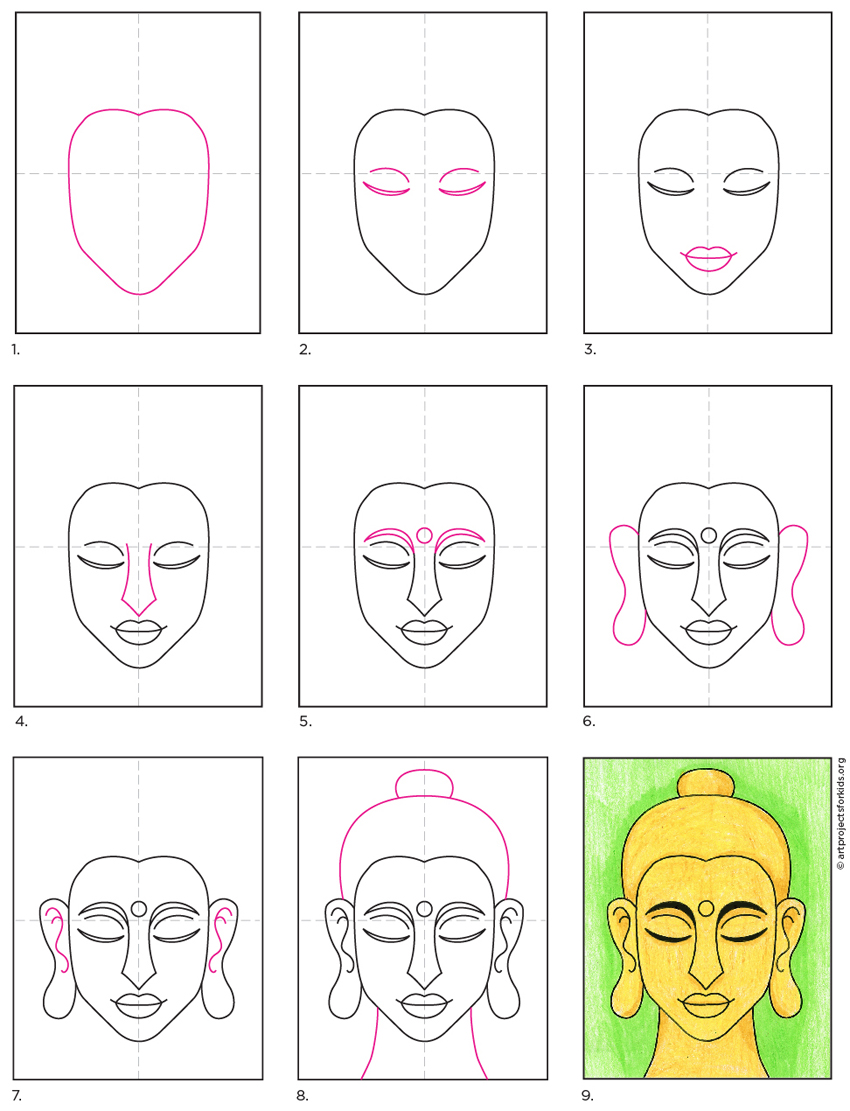 Easy How to Draw Buddha Tutorial · Art Projects for Kids