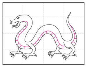 Easy How to Draw a Chinese Dragon Tutorial Video, Coloring Page