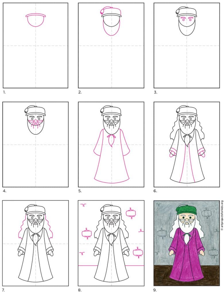 How to Draw Dumbledore Â· Art Projects for Kids