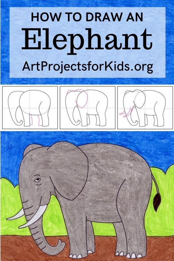 colorful elephant drawing