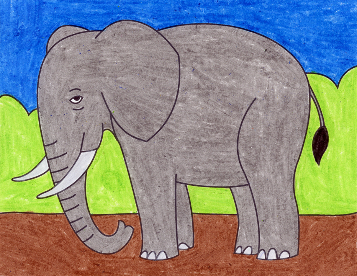 Elephant Tutorial | Art Projects for Kids | Bloglovin’