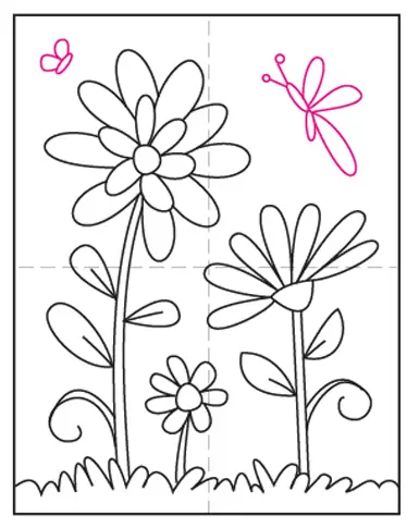 Flower drawing for kids - Drawing for kids hub-saigonsouth.com.vn