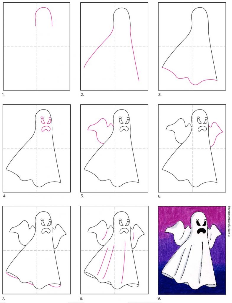How To Draw A Ghost Art Projects For Kids To use tracing paper, start by placing it over a drawing or image you want to trace and taping it down so it stays in place. how to draw a ghost art projects for kids