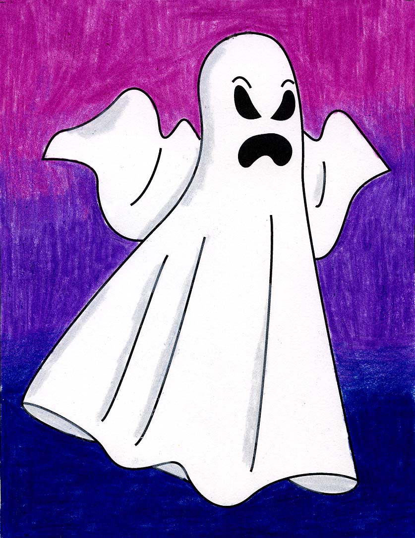 How to Draw a Ghost · Art Projects for Kids