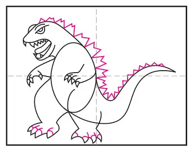 Drawing out Godzilla artist