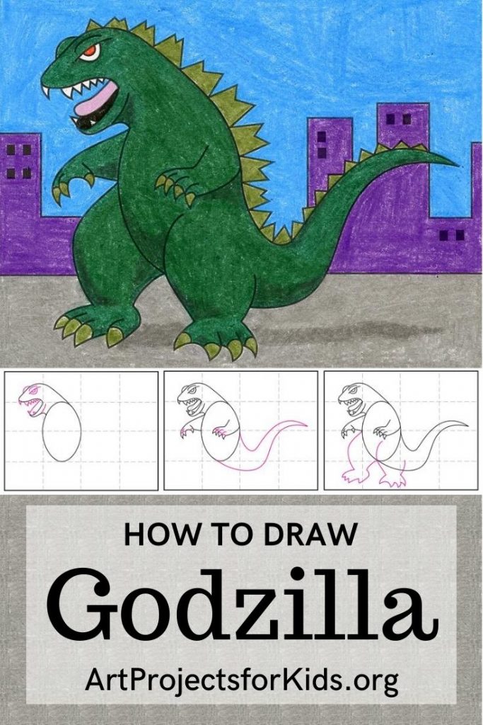 How to Draw Godzilla Art Projects for Kids