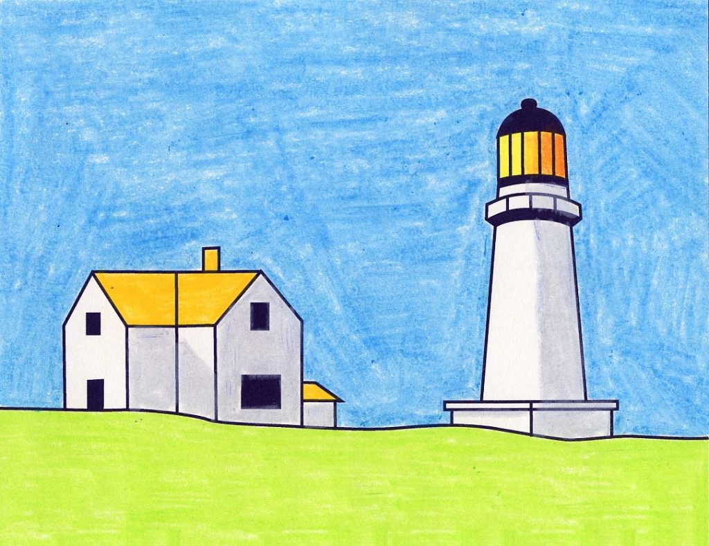 Edward Hopper Art Project for Kids Tutorial and Hopper Coloring Page