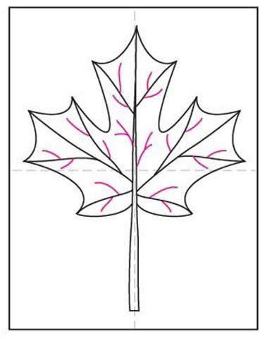 Easy How to Draw a Maple Leaf Tutorial and Leaf Coloring Page