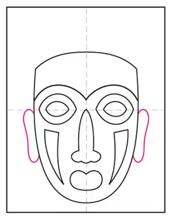 Easy How to Draw a Tribal Mask Tutorial & Mask Coloring Page